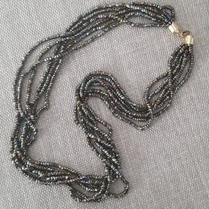 Metallic Multicolor, Six-Strand Necklace